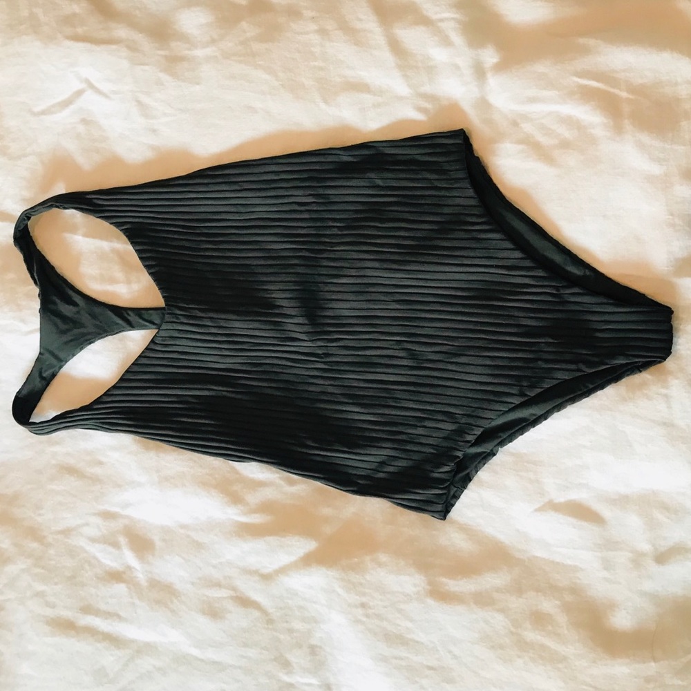 Ribbed One Piece Swimsuit